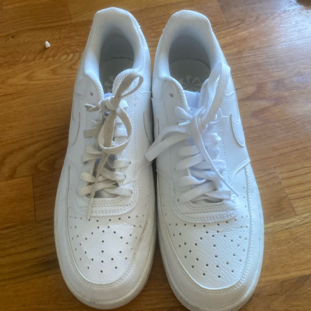 Nike air court vision lows all white